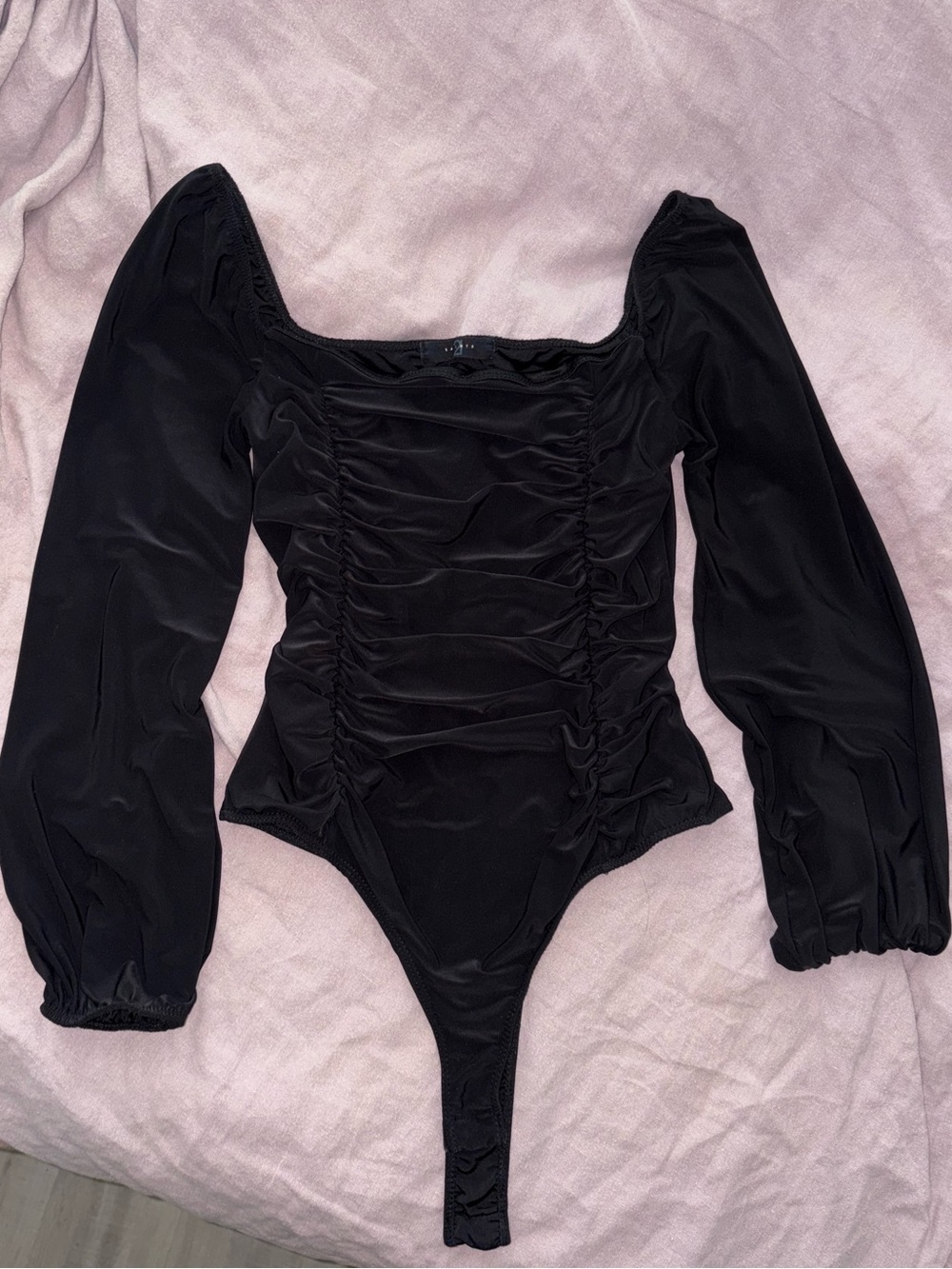 21 Saints Ruched, Long-sleeve Bodysuit - Picture 1 of 4